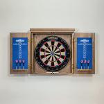 Charleston Solid Wood Dartboard Cabinet Set with Darts