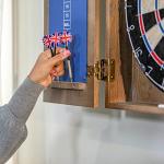 Charleston Solid Wood Dartboard Cabinet Set with Darts