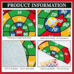 Christmas Party Games, Snowman Dart Board with 12 Sticky Balls, Christmas Games, Christmas Party Supplies Indoor Outdoor Decorations