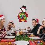Christmas Party Games, Snowman Dart Board with 12 Sticky Balls, Christmas Games, Christmas Party Supplies Indoor Outdoor Decorations