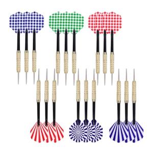 Wloedor 18Grams Steel Tip Darts, 18Pcs Professional Metal Tip Darts, Premium Darts Set, Standard Flights, Dart for Dartsboard, Dart for Indoor Sport