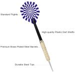 Wloedor 18Grams Steel Tip Darts, 18Pcs Professional Metal Tip Darts, Premium Darts Set, Standard Flights, Dart for Dartsboard, Dart for Indoor Sport