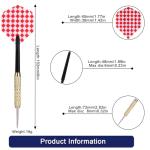 Wloedor 18Grams Steel Tip Darts, 18Pcs Professional Metal Tip Darts, Premium Darts Set, Standard Flights, Dart for Dartsboard, Dart for Indoor Sport