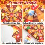 Thanksgiving Dart Board Game for Kids - Fall Turkey Dart Board with 6 Sticky Balls & 6 Sticky Darts, Hooks & Felt Board - Safe Indoor Outdoor Party Games for Toddlers Boys Girls - Fall Festival