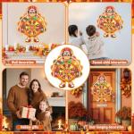 Thanksgiving Dart Board Game for Kids - Fall Turkey Dart Board with 6 Sticky Balls & 6 Sticky Darts, Hooks & Felt Board - Safe Indoor Outdoor Party Games for Toddlers Boys Girls - Fall Festival