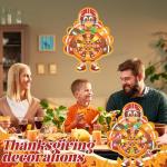 Thanksgiving Dart Board Game for Kids - Fall Turkey Dart Board with 6 Sticky Balls & 6 Sticky Darts, Hooks & Felt Board - Safe Indoor Outdoor Party Games for Toddlers Boys Girls - Fall Festival