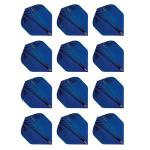 Red Dragon Darts Hardcore Radical Blue Extra Thick Standard Dart Flights - 4 Sets Per Pack (12 Dart Flights in Total)