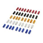 Marsrut 45PCS Anodised Aluminum Dart Flights Savers Protectors Set, Alloy Tips for Fixed 90 Degrees Wing Corrector, Accessories for Professional Competition, Lightweight and Durable, Mixed Colors