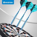 HUANQU Darts Metal Tip Set, 3 Pack Steel Tip Darts Set 20.5 Grams, Professional Dart for Dartboard with Aluminum Shafts, Nonslip Iron Barrels, Extra Flights, O-Rings, Sharpener Tool, Carrying Box