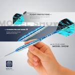 HUANQU Darts Metal Tip Set, 3 Pack Steel Tip Darts Set 20.5 Grams, Professional Dart for Dartboard with Aluminum Shafts, Nonslip Iron Barrels, Extra Flights, O-Rings, Sharpener Tool, Carrying Box