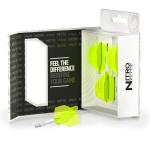 RED DRAGON Darts – Nitro Flite Integrated Flight & Shaft System – No.2 Shape and Design – White & Yellow Colour, Intermediate Length