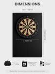 Fluxynara Felt Dart Board Wall Protector 35.43"x23.62" Foldable Backboard for Standard Dart, Wall Protector with Adhesive Pads and Dartboard Accessories Kits | Home & Basement & Garage Use (Black)