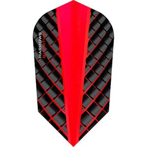 Harrows Quantum Dart Flights - 100 Micron - Slim - 3D Effect - 5 Sets (15) (Red)