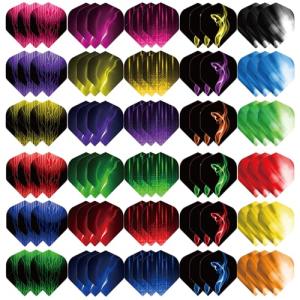 Deetenks 90PCS Dart Flights 30 Sets Durable Standard PET Dart Flights Replacement Feather Tail Wing for Soft Tip Steel Tip Darts