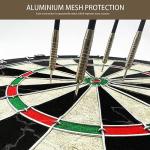 Pennpliy Bristle Dart Board Set, Professional Dart Boards for Adults 18" with Steel Tip Darts Outdoor Dartboard Set, Metal Wire Compressed Sisal Board with Rotating Number Ring Includes 6pcs Darts