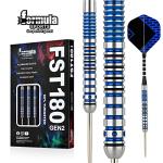 Formula Sports 90% Tungsten Steel Tip Darts Set - Professional Darts Metal Tip Set Available in 21g/22g/23g/24g, with Aluminum Shafts, Tungsten Barrels, Extra Flights, Sharpener, Carrying Case