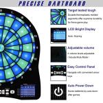 Turnart Electronic Dart Board,13 inch Illuminated Segments Light Based Games Electric Dartboard for Adults Tested Tough Segment for Enhanced Durability Professional with Scoring (Blue)