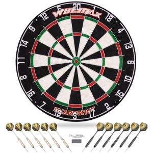 WIN.MAX Bristle Dartboard Set with 12 Darts