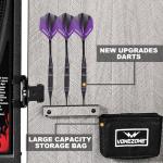 VONEZONE Lieutenant General Electronic Dartboard Cabinet,18 Puzzle Cabinet,Electronic Dartboard for Adult,34 Games 355 Variations with 12 Soft Tip Darts,Dartboard Cabinet for Game Rooms (Orange)