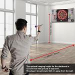 VONEZONE Lieutenant General Electronic Dartboard Cabinet,18 Puzzle Cabinet,Electronic Dartboard for Adult,34 Games 355 Variations with 12 Soft Tip Darts,Dartboard Cabinet for Game Rooms (Orange)