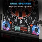 VONEZONE Lieutenant General Electronic Dartboard Cabinet,18 Puzzle Cabinet,Electronic Dartboard for Adult,34 Games 355 Variations with 12 Soft Tip Darts,Dartboard Cabinet for Game Rooms (Orange)