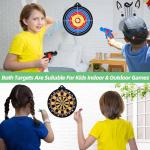 HELLO PAPAYA Magnetic Dart Board - 12Magnetic Darts+12Sticky Balls Or 2 Toy Gun+40 Foam Dart,Fun for Family Game and Party with Friends, Christmas Birthday Gifts Toys for 3-12 Year Old Boys