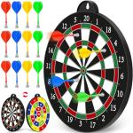 Magnetic Dart Board, Safe Dart Game Toy for Kids, 12pcs Magnetic Darts, Excellent Indoor Game and Party Game, Double Sided Dart Board Toys Gifts for 4 5 6 7 8 9 10-12 Years Old Boy Girl Adults