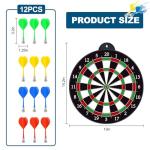 Magnetic Dart Board, Safe Dart Game Toy for Kids, 12pcs Magnetic Darts, Excellent Indoor Game and Party Game, Double Sided Dart Board Toys Gifts for 4 5 6 7 8 9 10-12 Years Old Boy Girl Adults