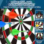 Magnetic Dart Board, Safe Dart Game Toy for Kids, 12pcs Magnetic Darts, Excellent Indoor Game and Party Game, Double Sided Dart Board Toys Gifts for 4 5 6 7 8 9 10-12 Years Old Boy Girl Adults