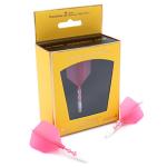 CUESOUL ROST T19 Integrated Dart Shaft and Flights 28mm Pink Big Wing Shape-Say Goodbye to Falling Dart Flight