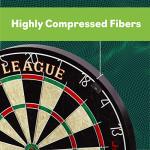 Viper League Regulation Bristle Steel Tip Dartboard Set with Staple-Free Bullseye, Galvanized Metal Thin Radial Spider Wire; High-Grade Compressed Sisal Board with Rotating Number Ring Extending Life