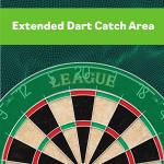 Viper League Regulation Bristle Steel Tip Dartboard Set with Staple-Free Bullseye, Galvanized Metal Thin Radial Spider Wire; High-Grade Compressed Sisal Board with Rotating Number Ring Extending Life