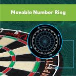 Viper League Regulation Bristle Steel Tip Dartboard Set with Staple-Free Bullseye, Galvanized Metal Thin Radial Spider Wire; High-Grade Compressed Sisal Board with Rotating Number Ring Extending Life