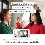 DARTSLIVE Home Electronic Dartboard, Bluetooth Compatible with Online Play, for Soft Tip Darts, 15.5 Inch Diameter Regulation Size Dartboard for Indoor Play, Black