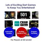 DARTSLIVE Home Electronic Dartboard, Bluetooth Compatible with Online Play, for Soft Tip Darts, 15.5 Inch Diameter Regulation Size Dartboard for Indoor Play, Black