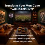 DARTSLIVE Home Electronic Dartboard, Bluetooth Compatible with Online Play, for Soft Tip Darts, 15.5 Inch Diameter Regulation Size Dartboard for Indoor Play, Black