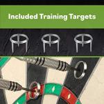 Viper Vault Deluxe Dartboard Cabinet with Integrated Pro Score, AIM 360 Sisal Dartboard, Laser Dart Throw Line, Shadow Buster, and Black Mariah Steel Tip Darts, Mahogony Finish