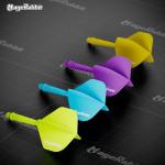 MageRabbit One Piece Dart Flights Sets,12Pcs with 4 Colors Standard Shaped Dart Flights for Soft and Steel Tip Darts, Darts Flights Kit,All in One Moulded Dart Flight & Stem