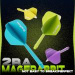 MageRabbit One Piece Dart Flights Sets,12Pcs with 4 Colors Standard Shaped Dart Flights for Soft and Steel Tip Darts, Darts Flights Kit,All in One Moulded Dart Flight & Stem