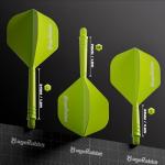 MageRabbit One Piece Dart Flights Sets,12Pcs with 4 Colors Standard Shaped Dart Flights for Soft and Steel Tip Darts, Darts Flights Kit,All in One Moulded Dart Flight & Stem