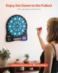 VEVOR Electronic Dart Board, LED-Illuminated Target Dartboard with 48 Games & 500+ Variations, Includes 6 Dart Shafts with Flights & 50 Soft Tips, Cricket Scoring LCD Screen - Supports Up to 8 Players