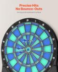 VEVOR Electronic Dart Board, LED-Illuminated Target Dartboard with 48 Games & 500+ Variations, Includes 6 Dart Shafts with Flights & 50 Soft Tips, Cricket Scoring LCD Screen - Supports Up to 8 Players