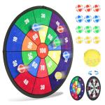 BELLOCHIDDO Double Sided Dart Board for Kids, Toys for 3 4 5 6 7 8 9 10 11 12 Years Old Boys with 12 Sticky Balls, Indoor & Outdoor Party Carnival Games, Birthday Gifts for Kids
