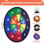 BELLOCHIDDO Double Sided Dart Board for Kids, Toys for 3 4 5 6 7 8 9 10 11 12 Years Old Boys with 12 Sticky Balls, Indoor & Outdoor Party Carnival Games, Birthday Gifts for Kids