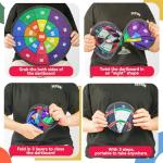 BELLOCHIDDO Double Sided Dart Board for Kids, Toys for 3 4 5 6 7 8 9 10 11 12 Years Old Boys with 12 Sticky Balls, Indoor & Outdoor Party Carnival Games, Birthday Gifts for Kids