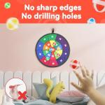 BELLOCHIDDO Double Sided Dart Board for Kids, Toys for 3 4 5 6 7 8 9 10 11 12 Years Old Boys with 12 Sticky Balls, Indoor & Outdoor Party Carnival Games, Birthday Gifts for Kids