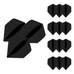 MageRabbit Extra Thick Standard Dart Flights, 5 Sets (15 Flights), 5 Colors (Black)