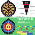 moopok Magnetic Dart Board for Kids-12Magnetic Dart/Sticky Balls Or 2 Toy Gun+40 Foam Dart.Indoor/Outdoor Kids Games and Party Games,Christmas Birthday Gifts Toys for 3-12 Year Old Boys
