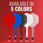 Shot! Darts Flight Deck One Piece Dart Flight and Shaft System, Reduced Deflections, Standard Shaped Flight (350 Micron), Available in Set of 3, Inbetween Length & Black Color