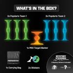 POPDARTS Glow Pack Game Set Glow in The Dark (Blue and Green) - Indoor, Outdoor Suction Cup Throwing Game - Competition with a POP